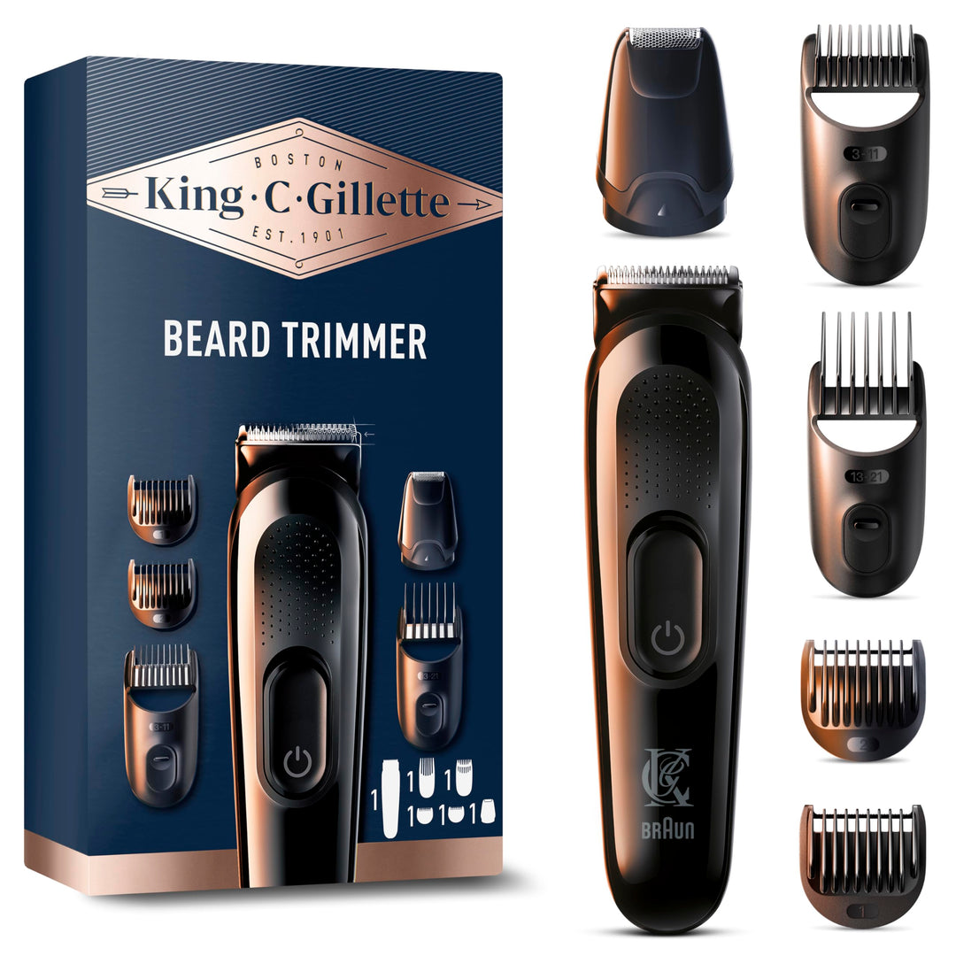 King C. Gillette Barttrimmer für Herren, kabellos, für kurze Rasur, mittel und lang, nachfüllbar