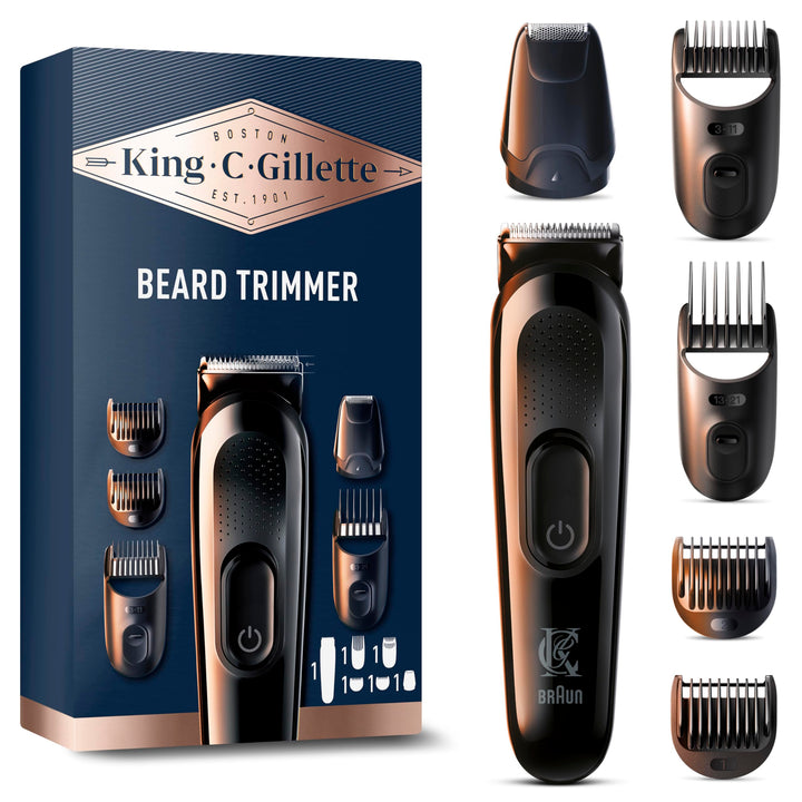 King C. Gillette Barttrimmer für Herren, kabellos, für kurze Rasur, mittel und lang, nachfüllbar