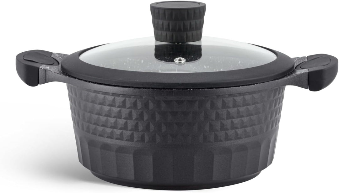 Edenberg 10 TLG Topfset Induktion, 5-teilig, Schwarz, Kochgeschirr-Set, Induktions-Töpfe, Kochtöpfe,