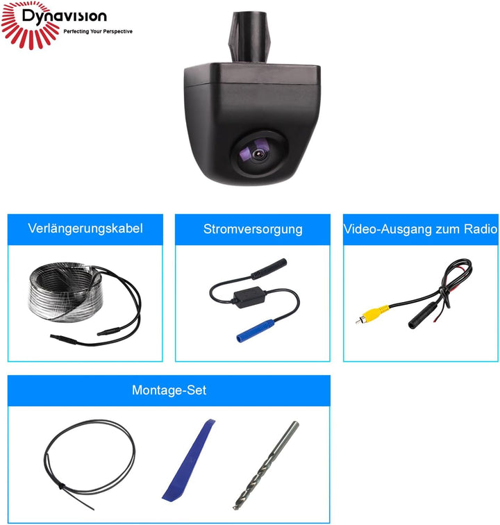 DYNAVISION Auto Rückfahrkamera | Universal Kamera mit 170° horizontalem, 90° vertikalem Weitwinkel,