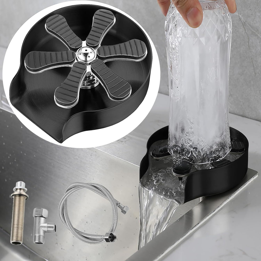 Edelstahl Glasspüler für Spülbecken, Eroshoo GläserspüLer, FlaschenspüLer, Glasbürste für BarspüLe,