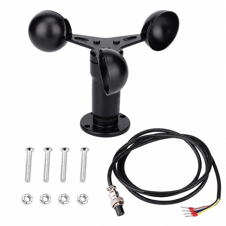 Risegun 0-10V Signalausgang Windgeschwindigkeitssensor, Aluminiumlegierungs Anemometer, 360 Grad Win
