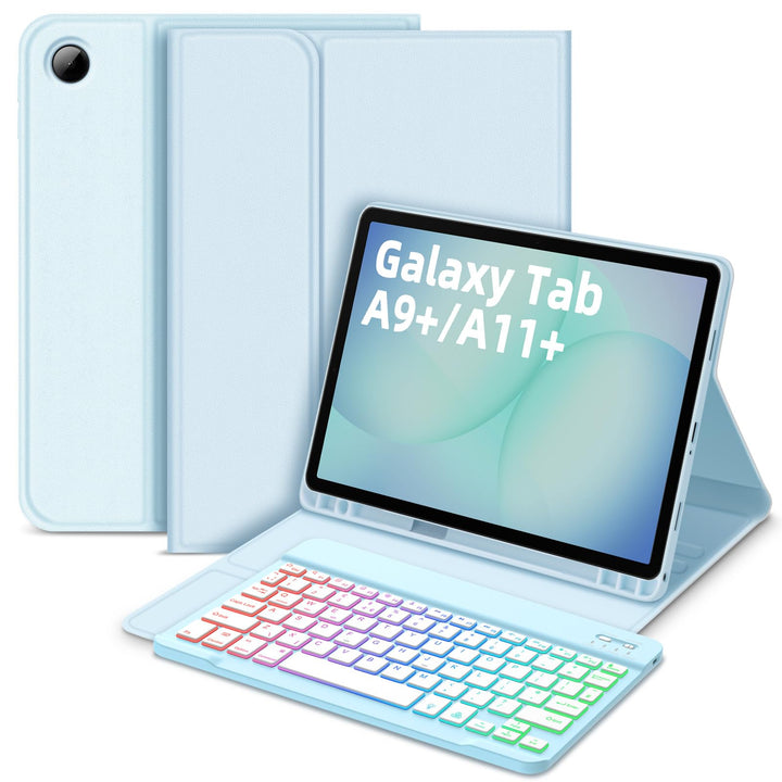 Bettdow für Samsung Galaxy Tab A9+/A9 Plus 2023 Tastatur Hülle, Deutsch QWERTZ Layout Abnehmbarer Be