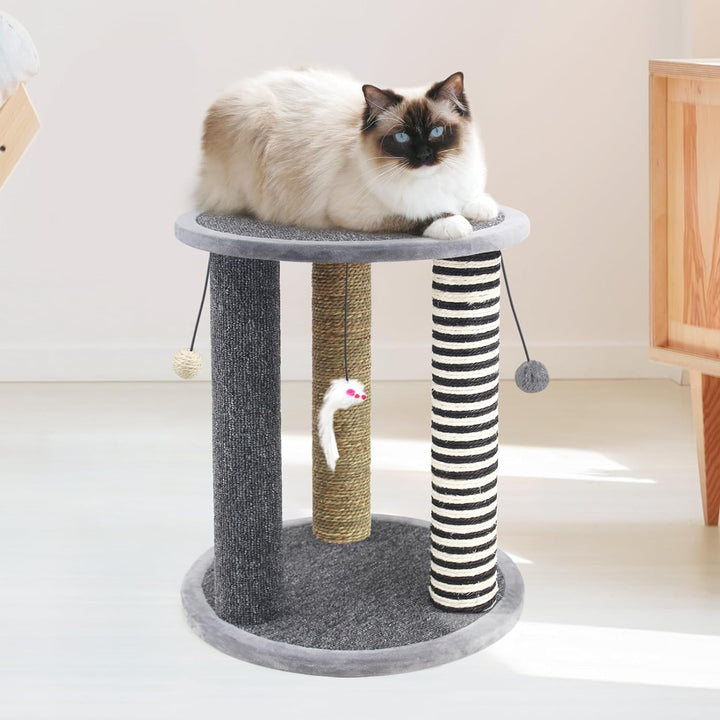 SONGWAY Kratzbaum mit Liegeplatz für Katze – Stabile Kratzsäule für Katzen Klein, Katzen Kratzmöbel,