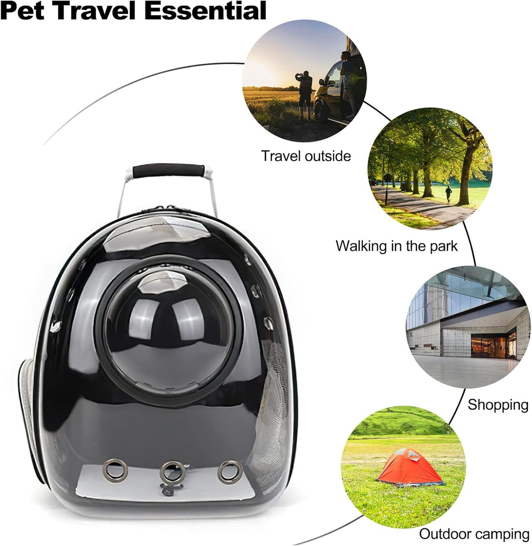 Galatée Katzenrucksack, Hund, Erweiterbarer Haustierrucksack, Belüfteter Raumkapsel-Katzenrucksack,