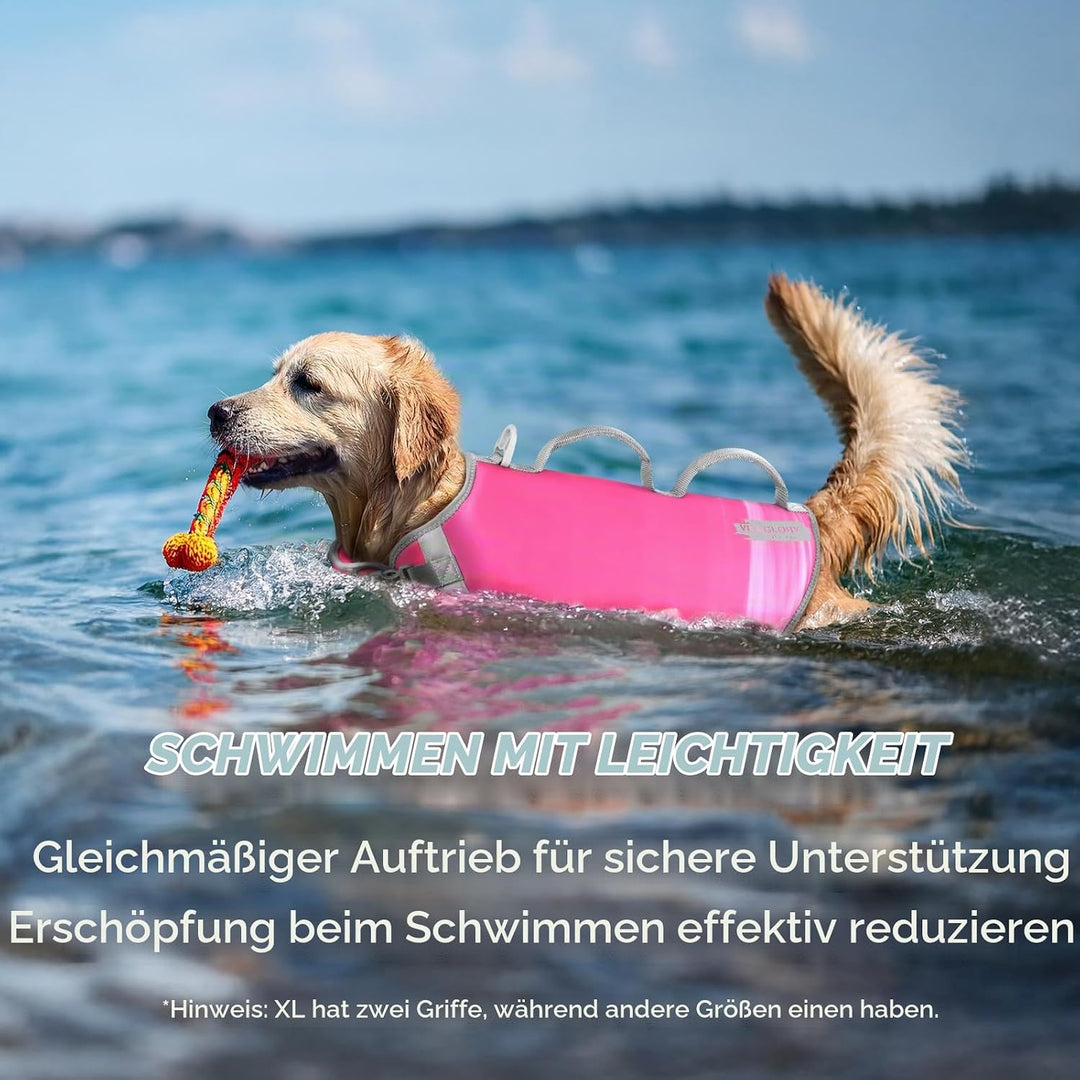 VIVAGLORY Hunde Schwimmweste Neoprene Hundeschwimmweste, S, Windrosa | Verstellbar &amp; Auftrieb for Hu