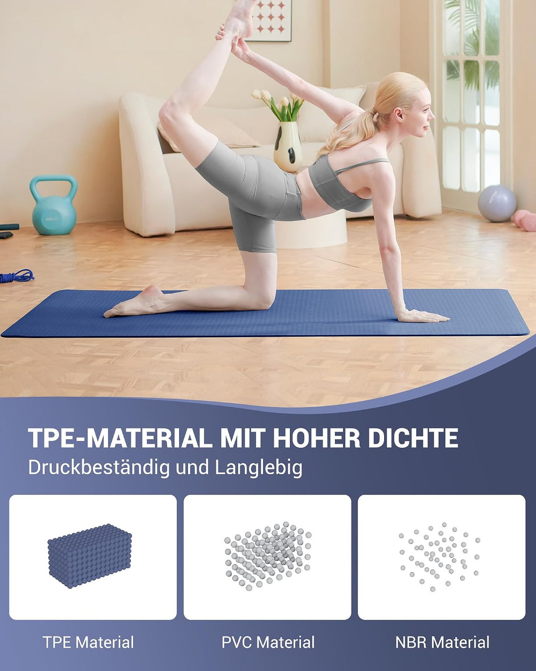 Good Nite Yogamatten Für Frauen Rutschfeste Strukturierte Oberflächen Gymnastikmatte Yoga Matte Dick