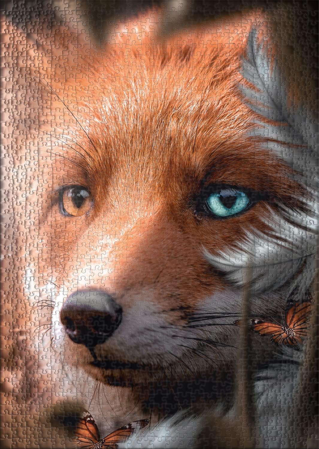 Ulmer Puzzleschmiede - Puzzle Listiger Kleiner Freund - Einfallsreiches Fuchs-Motiv als 1000 Teile P