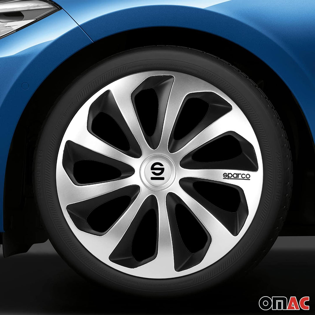 Satz Sparco Radzierblenden Treviso 14-Zoll Silber