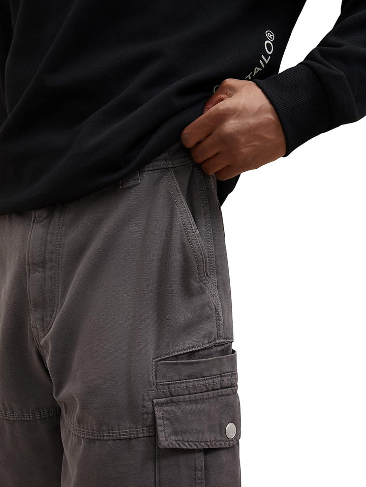 TOM TAILOR Herren Relaxed Fit Cargo Shorts 29 10899 - Tarmac Grey, 29 10899 - Tarmac Grey