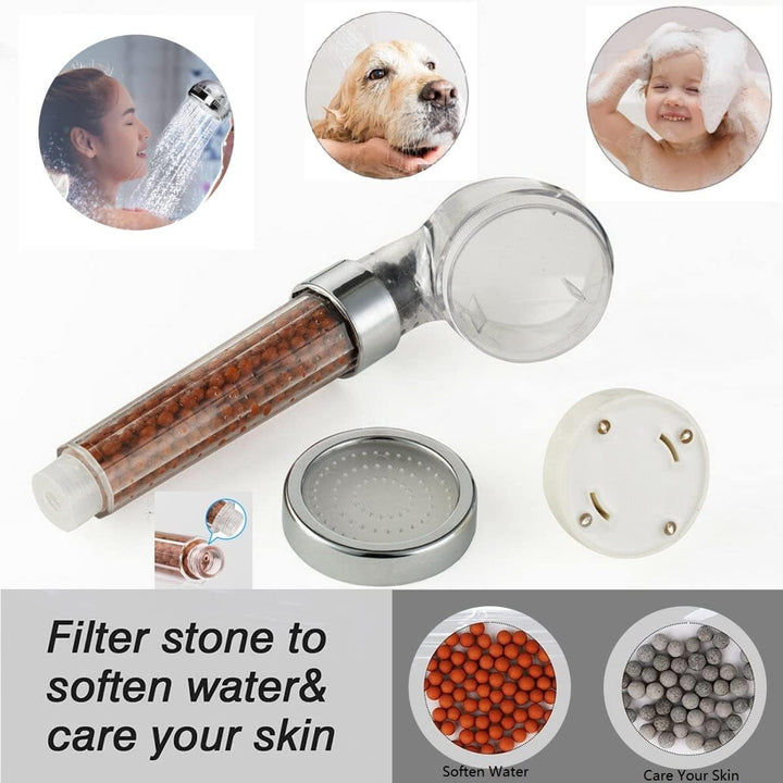 Led Duschkopf 7 Farben Licht Automatische, Druckerhöhend Wassersparender Handbrause Duschkopf mit Fa