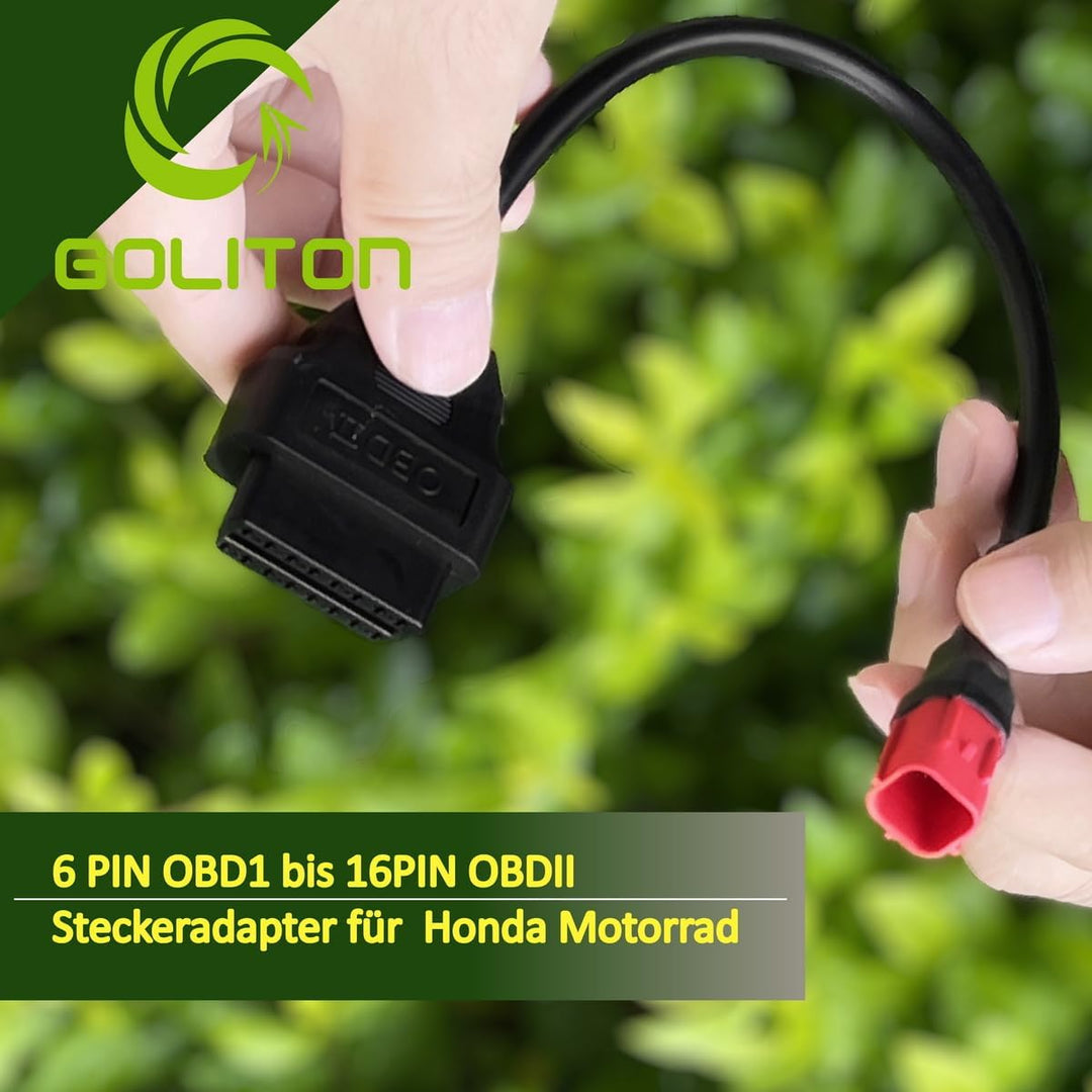 OBD2-Diagnosekabel, OBDII, 6-polig auf 16-polig, kompatibel mit Honda Motorrädern Für Honda 6-polig,