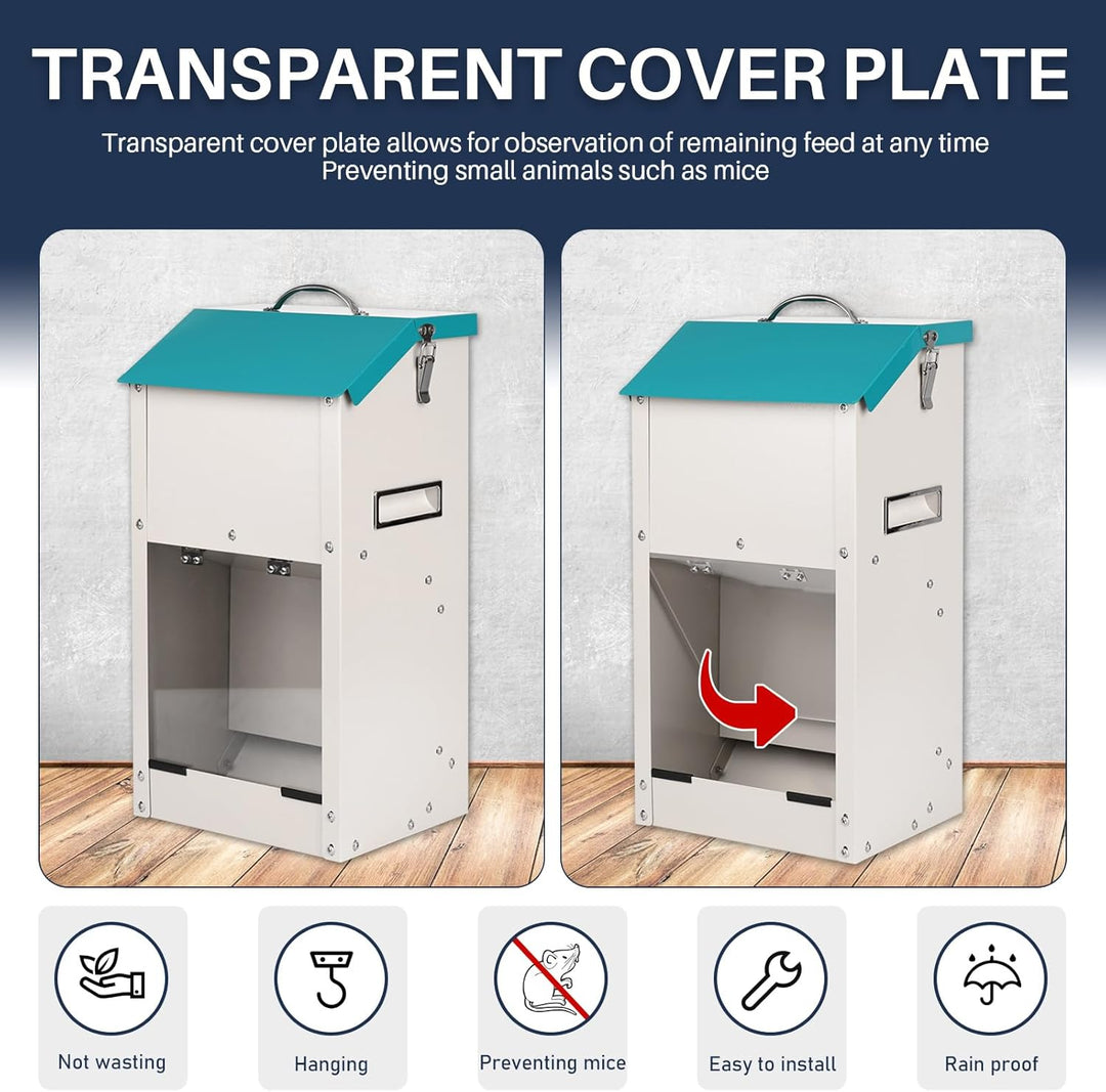 Futterautomat für Hunde - Fassungsvermögen 7 kg, Kann Das Futter Vor Feuchtigkeit SchüTzen, Anti-Nag