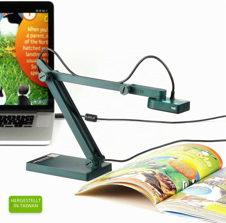 IPEVO V4K Ultra High Definition 8MP USB-Dokumentenkamera - Mac OS, Windows, Chromebook, Zoom, Micros