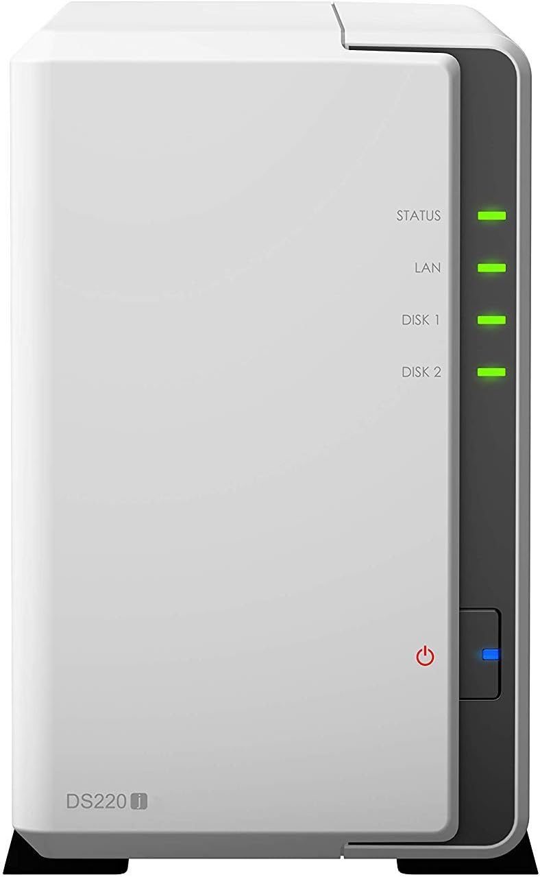 Synology DS220j DiskStation NAS-Server 2-Bay Desktop Server Bundle, Kapazität:16.000GB (16TB), HDD T