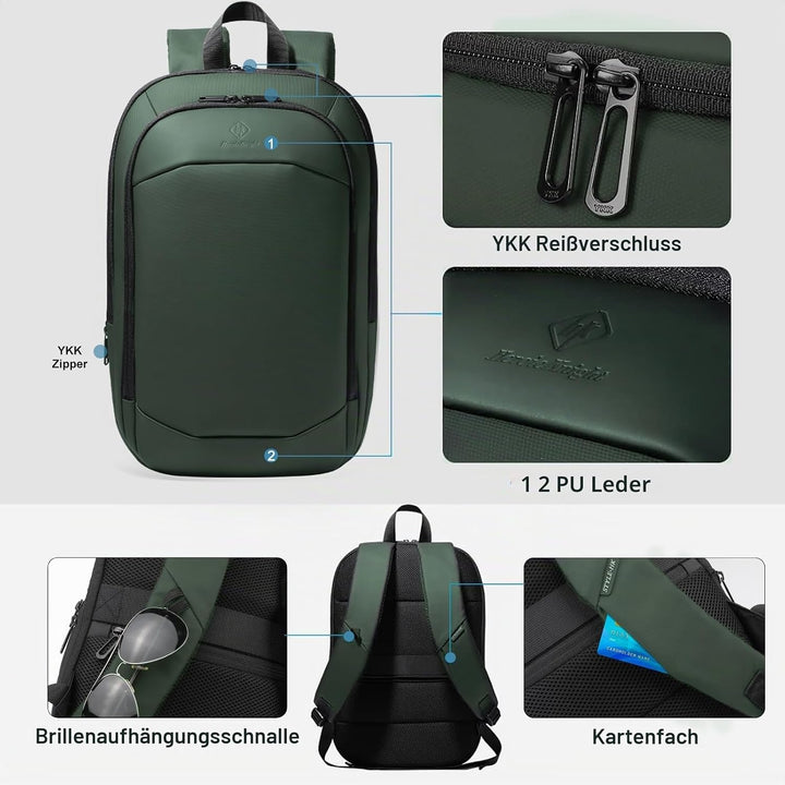Laptop Rucksack Wasserdichter Gross mit USB-Anschluss Laptoptasche für 17 zoll Backpack Business Her