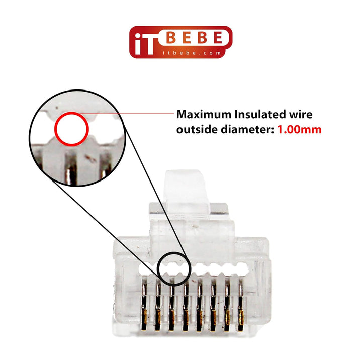EZ RJ45 CAT5e Stecker von itbebe Stecker Quantity 50, Quantity 50