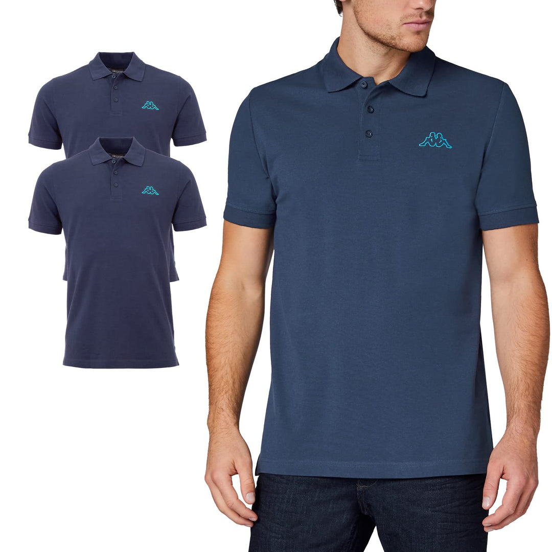 Kappa Herren Polo Shirt VENIST im 2er Pack in M - 5XL | Polo-Hemd mit Logodruck | Basic Poloshirts f
