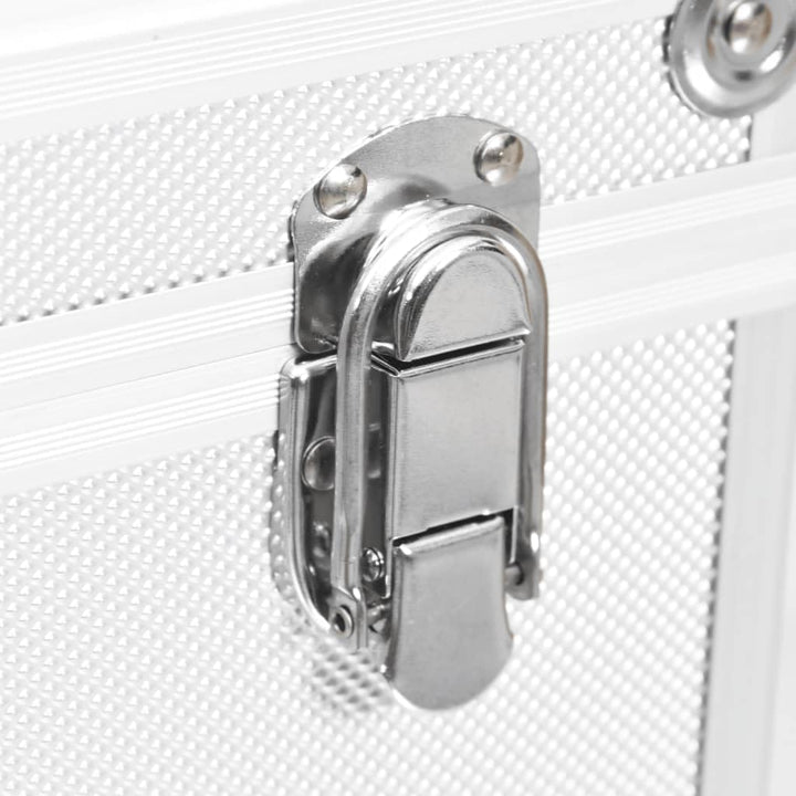 vidaXL Kosmetikkoffer 37x24x40cm Schminkkoffer Schmuckkoffer mehrere Auswahl Silber, Silber