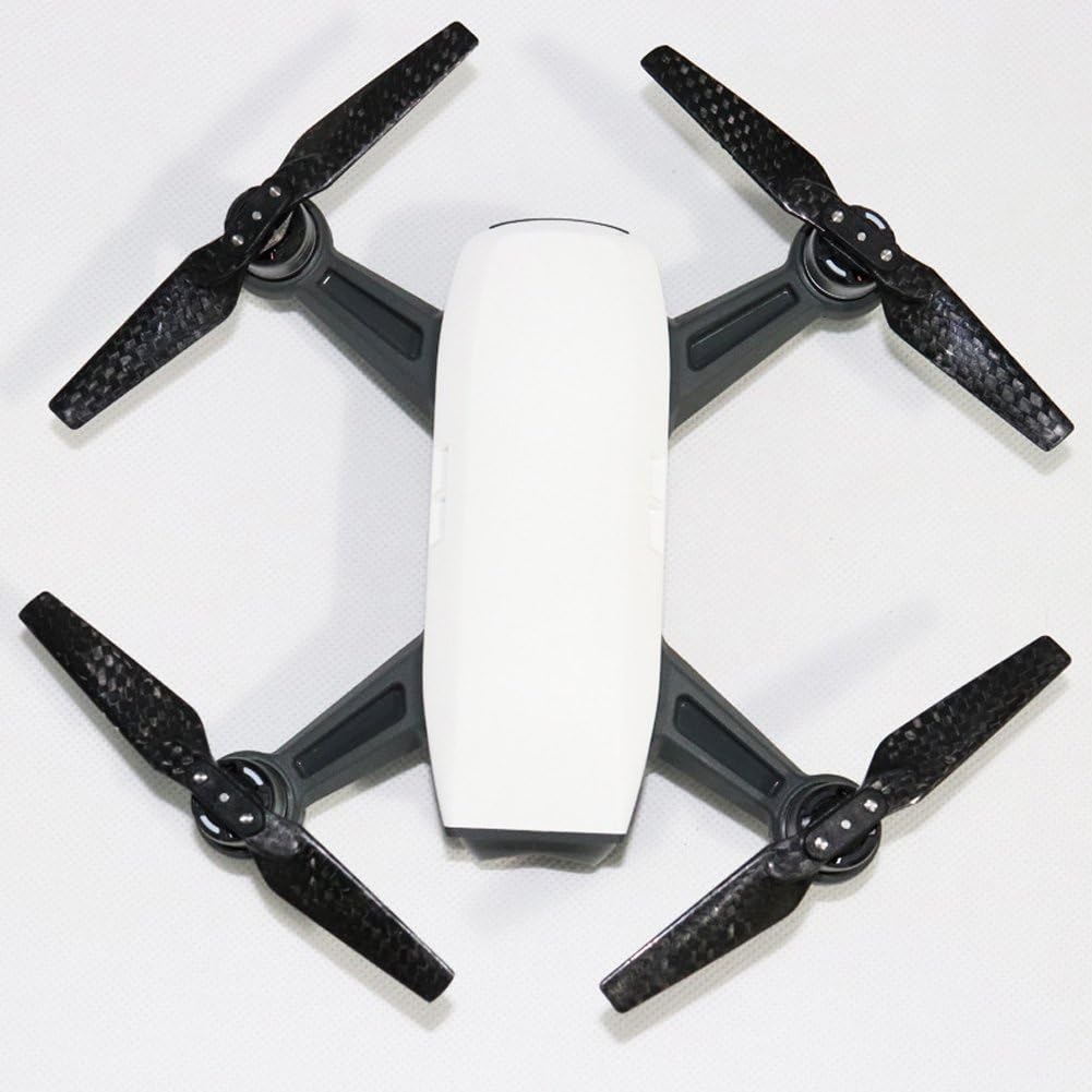 Dilwe Propeller für DJI Spark, 100% Kohlefaser - 2X CW & 2X CCW - Schnellspanner - Faltbare - Widers
