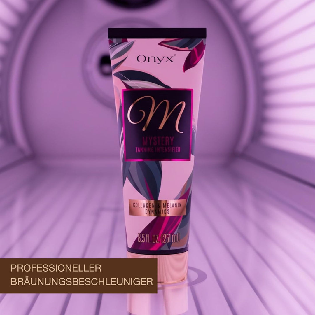 Onyx Mystery Solariumcreme - Bräunungsbeschleuniger ohne Selbstbräuner - Melanin & Kollagen Boost fü