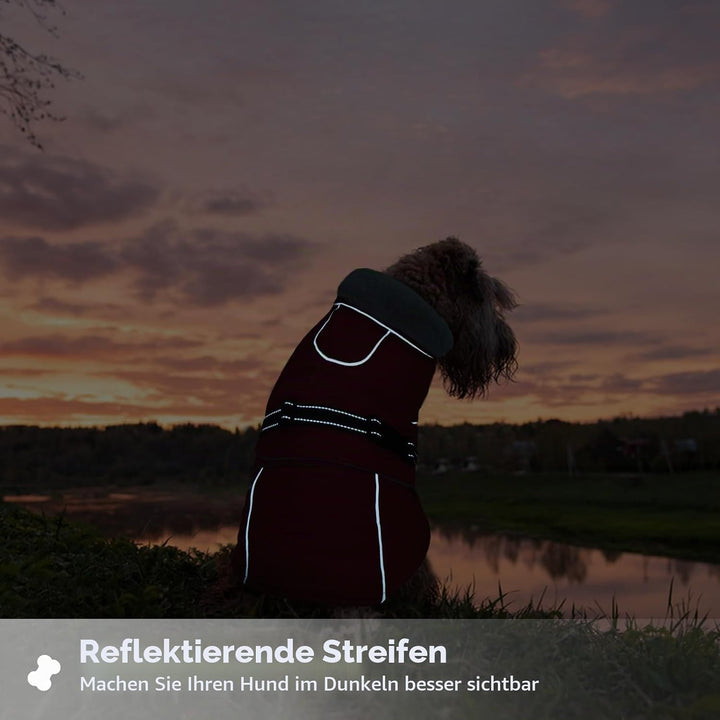 Hundejacke Wasserdicht, Hundemantel Fleece Warme Hundeweste Winterjacke Hunde Bekleidung Winddichter