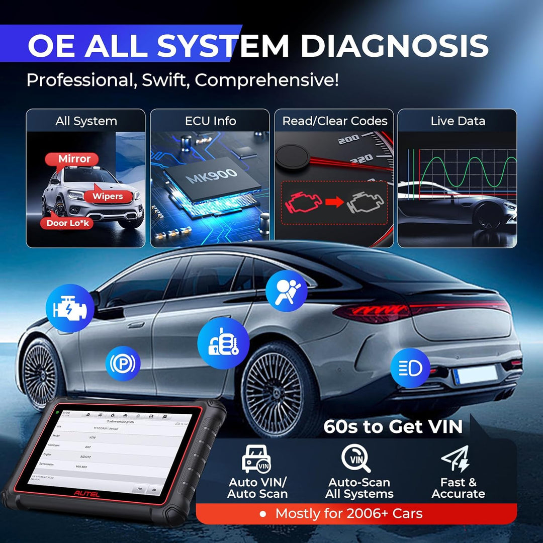 Autel MaxiPRO MP808S OBD2 Diagnose Scanner, 2 Jahre Update Auto-Diagnose Scan Tool, Bidirektional Ko