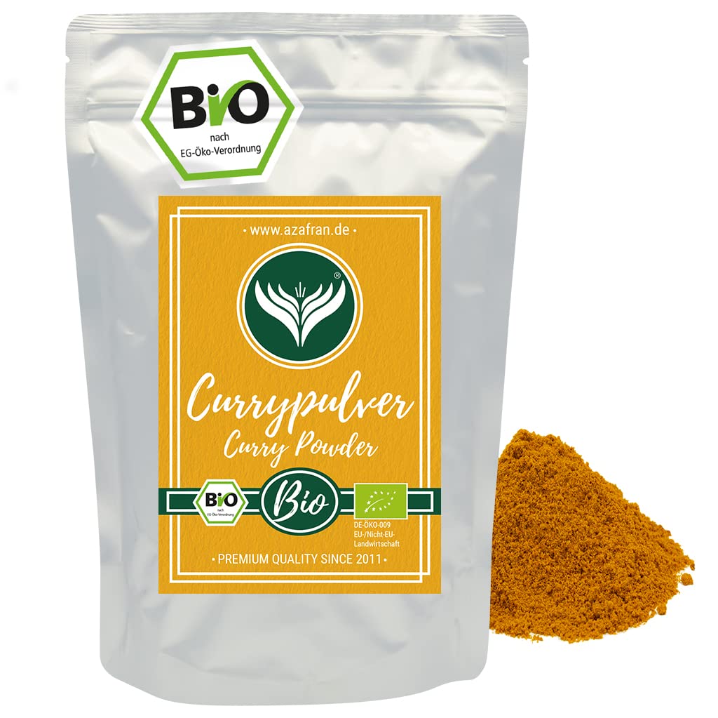 Azafran BIO Curry - Currypulver indisch (mild) Madras Richtung 1kg 1 kg (1er Pack), 1 kg (1er Pack)