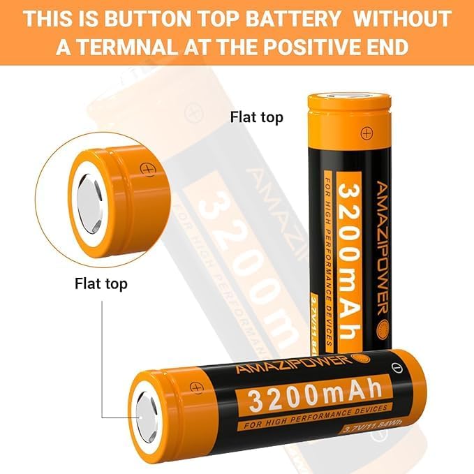 3,7 Volt Wiederaufladbarer Akku，3200mAh NiMH Batterie Hohe Kapazität Batterien für LED Stirnlampe,Fe