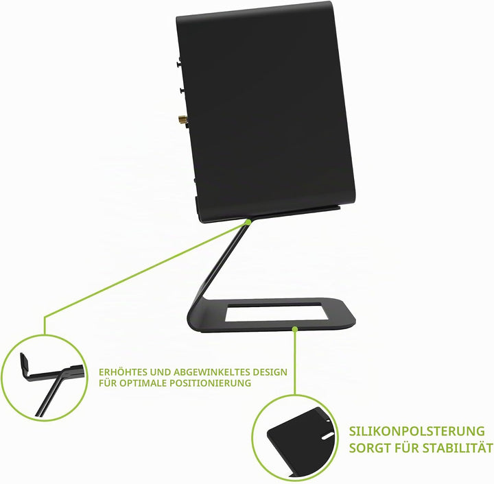 Kanto SE6 Elevated Desktop Speaker Stands for Large Bookshelf Speakers & Full-Size 5”-7” Studio Moni