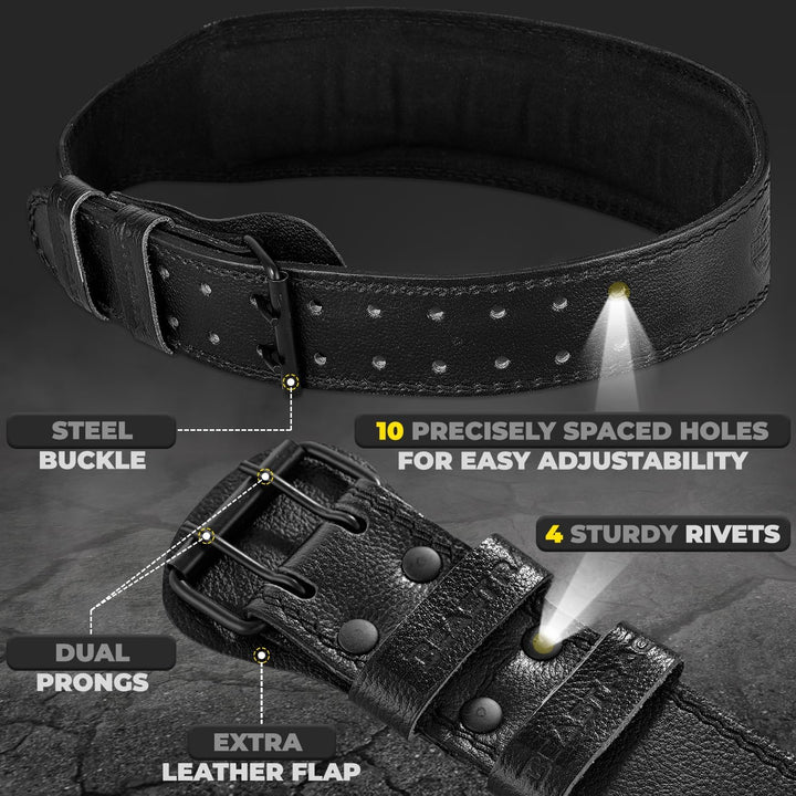 BEAST RAGE Gewichthebergürtel für Männer und Frauen, Leder-Gürtel für Gewichtheben, 10,2 cm gepolste