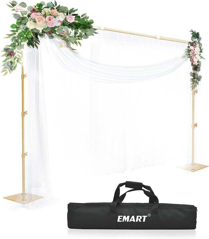 EMART Foto Hintergrund Ständer mit Stahlsockel, 2,6m x 3m Verstellbarer Hintergrundsystem, Hintergru