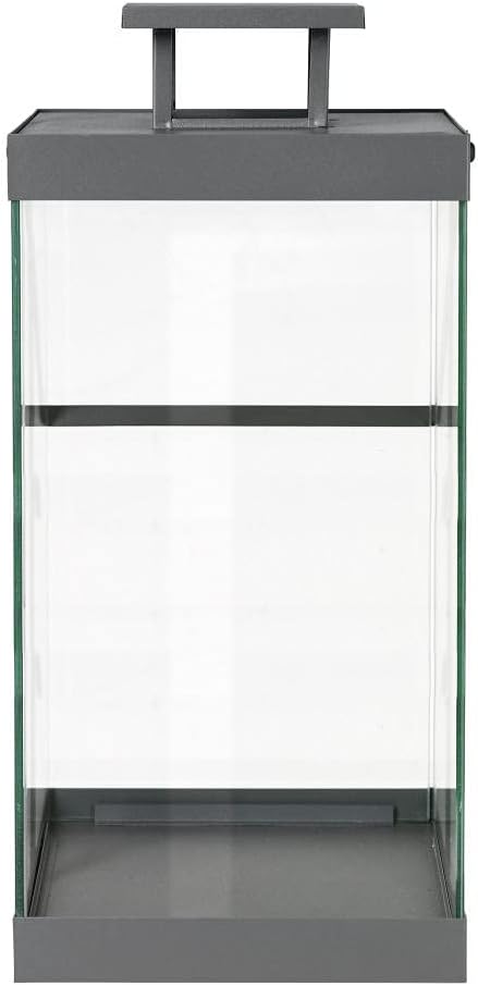 Blomus Laterne Finca Gross, Indoor Laterne, Windlicht, Stahl pulverbeschichtet, Glas klar, Steel Gra
