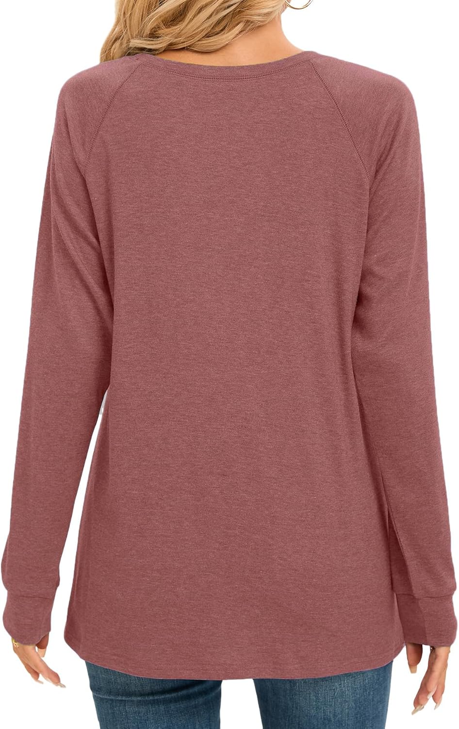 Cuptacc Langarmshirt Damen Rundhals Casual Locker Falten Tshirt Langarm Damen Oberteile Elegant Dunk