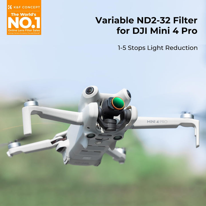 K&F Concept Mini 4 Pro Variable ND Filter ND2-ND32,1-5 Stufen Variable Filter kompatibel mit DJI Min