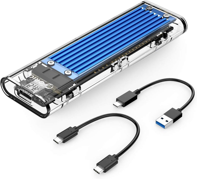 ORICO NVMe SATA SSD M.2 Gehäuse, 10Gbps USB3.2 Gen2 M2 SSD Adapter für PCIe NVME und SATA 2230 2242