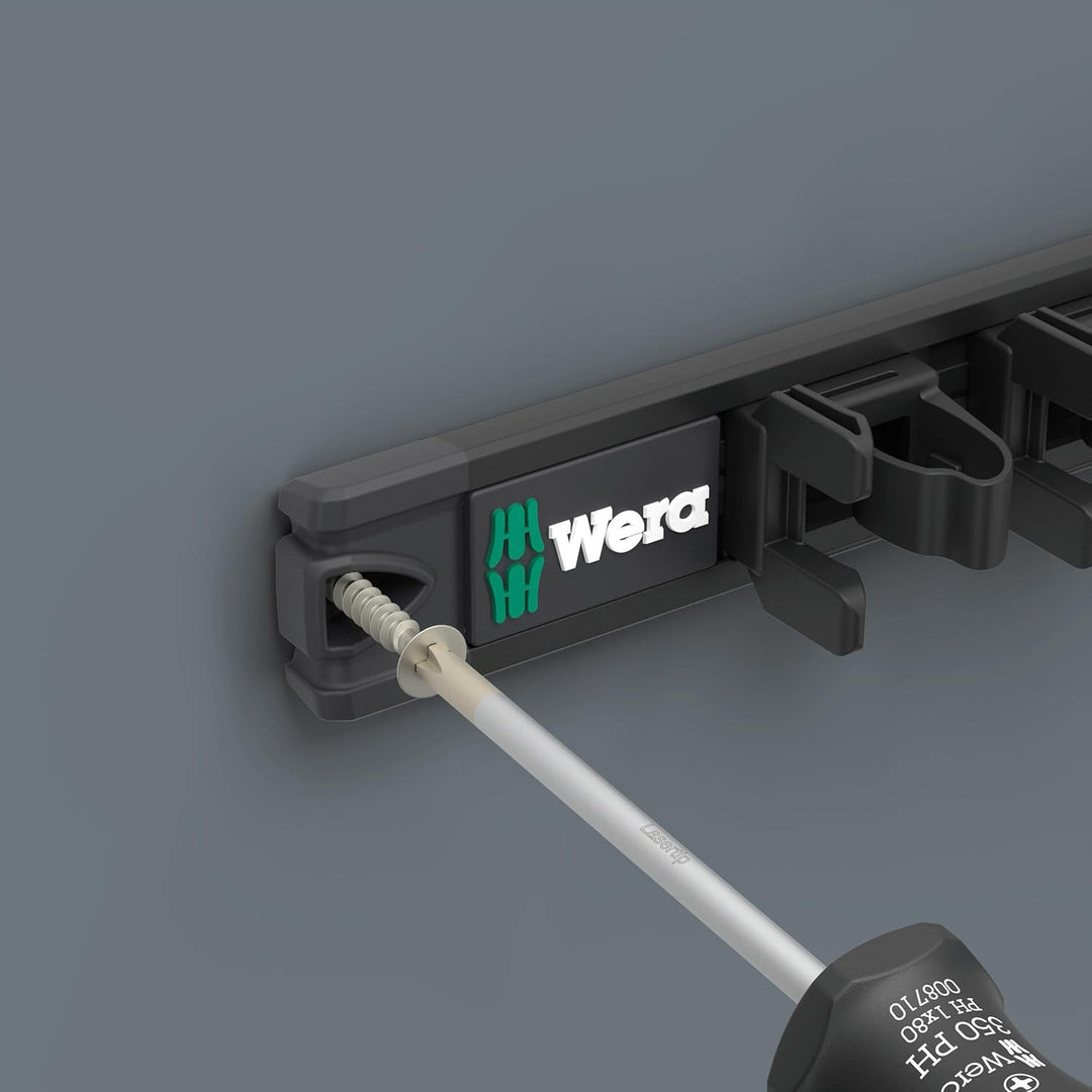 Wera 05136414001 9611 Magnetleiste für bis zu 9 Kraftform Schraubendreher, unbestückt, 30 x 400 mm