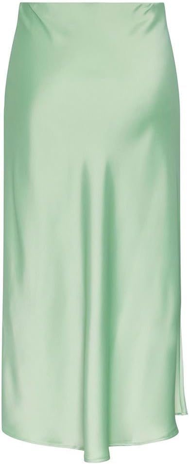 YAS Damen Yaspella Hw Midi Skirt S. Noos Rock XS Quiet Green, XS Quiet Green
