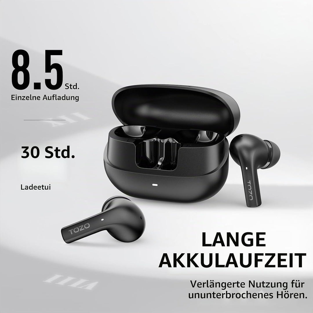 TOZO E2 Kopfhörer kabellos Bluetooth, 5.3 Bluetooth Kopfhörer, In Ear Kopfhörer mit APP Steuerung, 3