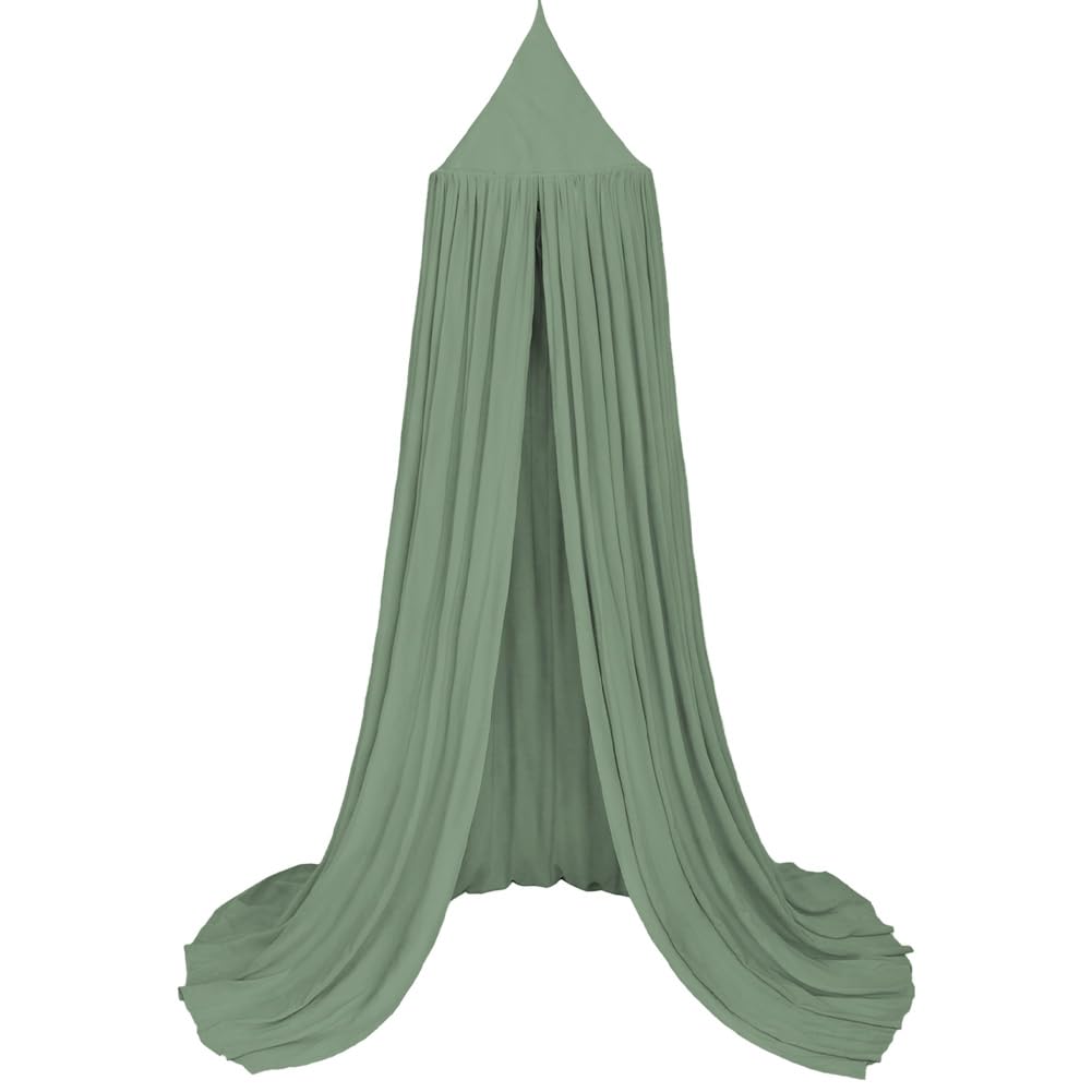 Betthimmel Babybett, 245x270 cm, Baumwolle, Romantisch, Grün, Grün