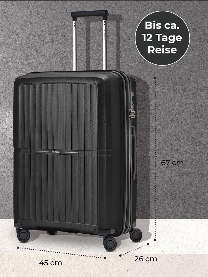 Pactastic Ultraleicht Hartschalen Check-in Koffer | Mittelgrosser Trolley 45 x 26 x 67 cm | von 71 a