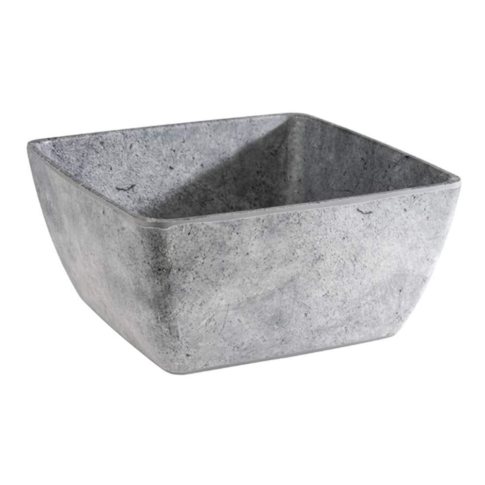 APS 84831 Schale ELEMENT, 25 x 25 cm, Höhe 12 cm, Melamin, 3,8 Liter, Betonoptik