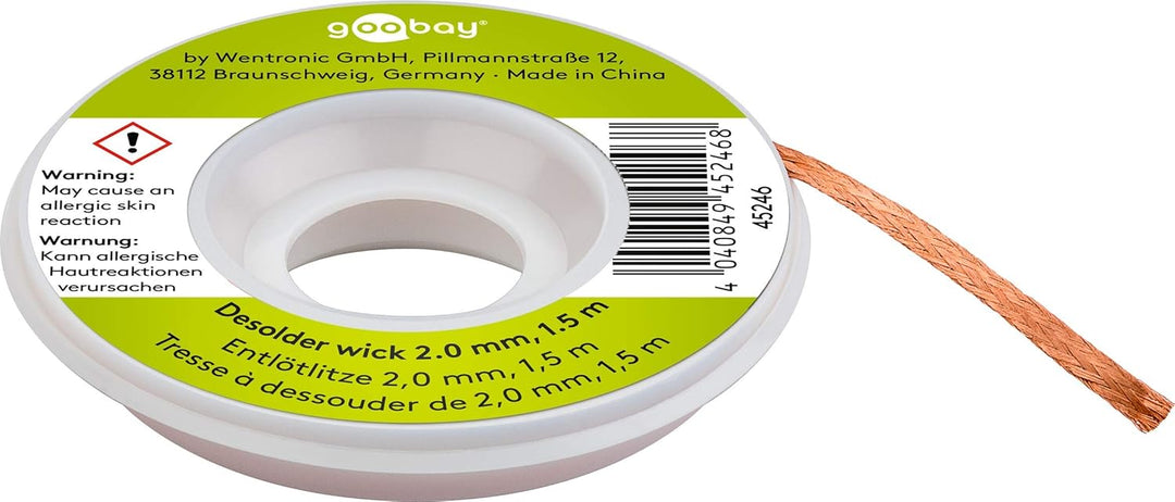 ERSA Lötkolben 30 S 40W Version 230V 0340KD bewährter Universallötkolben &amp; Goobay 45246 Entlötlitze