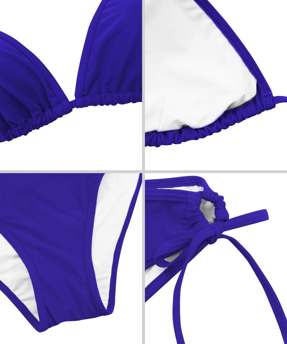 Durio Bikini Damen Push up Sexy 2tlg Bikini Damen Set mit Triangel Bikinihose Breit von Körpchen Ver