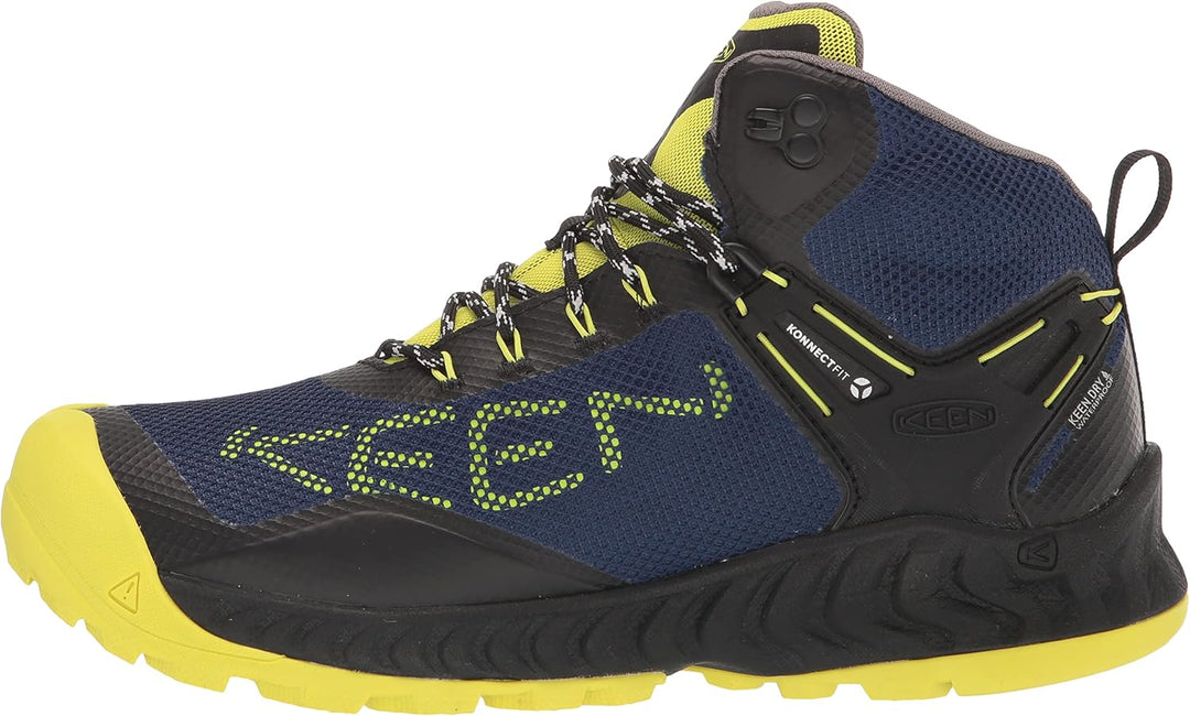 KEEN Herren Nxis Evo Mid Waterproof Wanderstiefel 42.5 EU Black Evening Primrose, 42.5 EU Black Even
