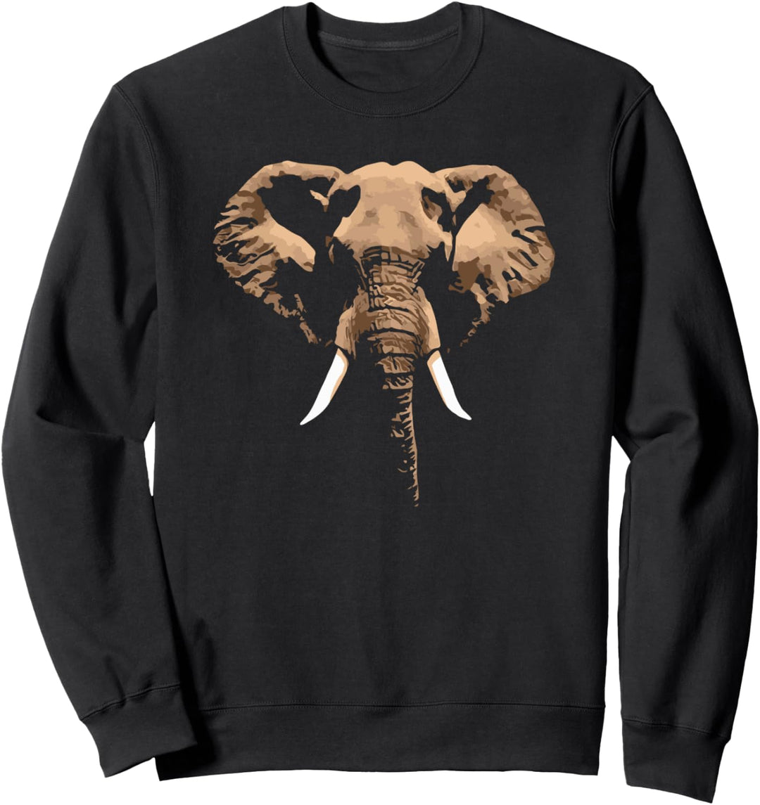 Minimalist Retro Simple Elephant Graphic Sweatshirt