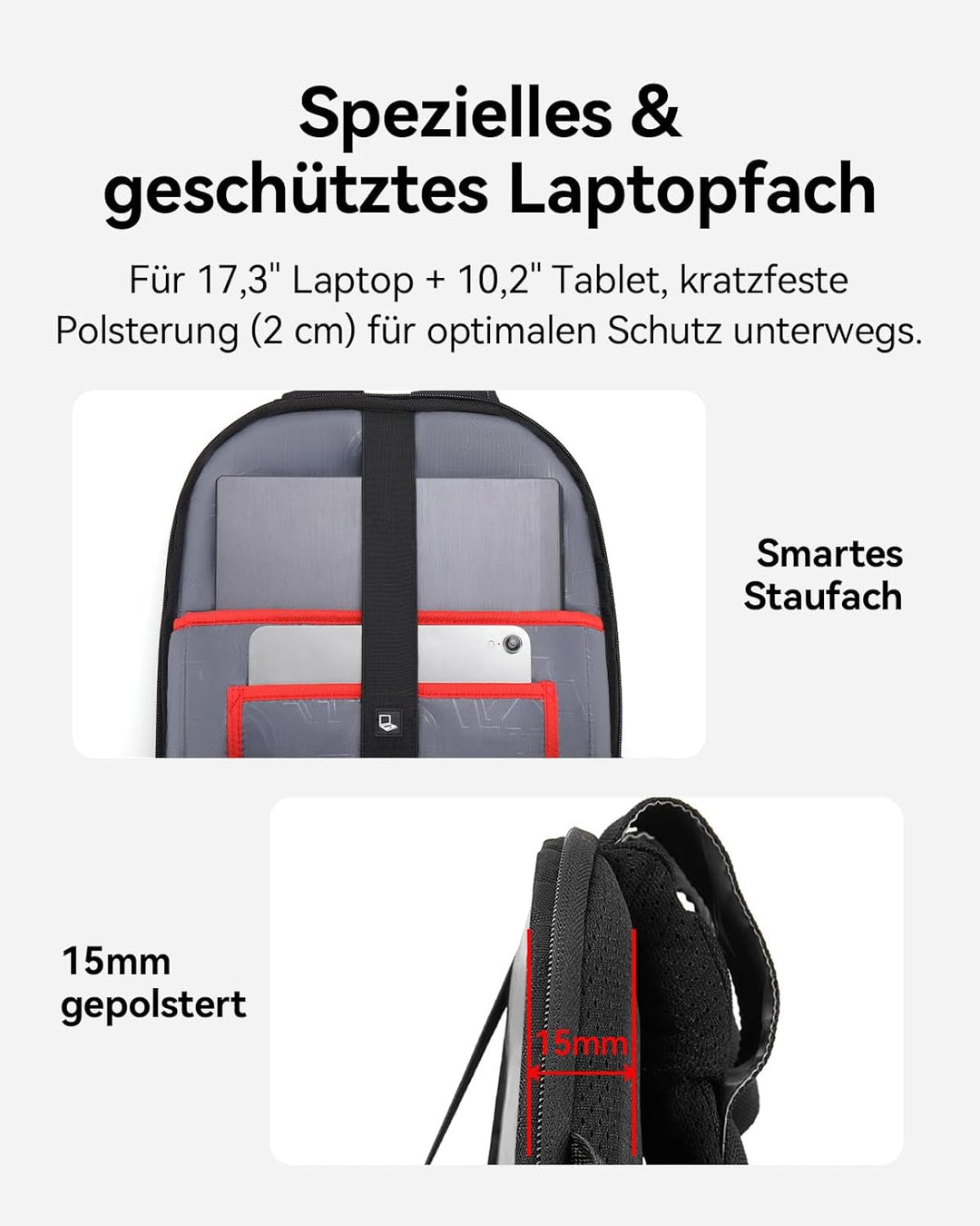 CROSSGEAR Reiserucksack 30–40L Erweiterbar Grosser Rucksack, TSA-freundliches, Handgepäck Auf Flügen