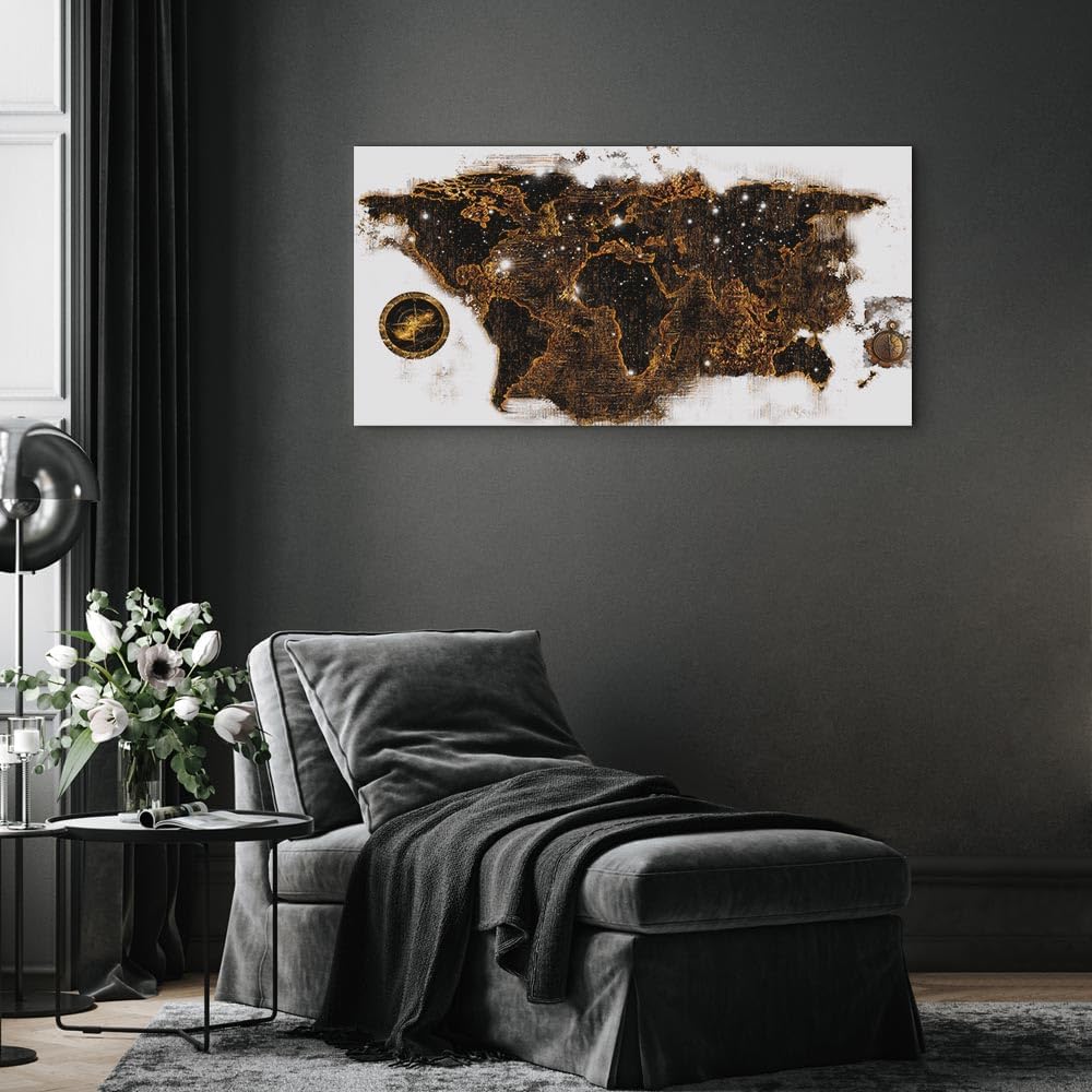 murando - Akustikbild Weltkarte 80x40 cm Bilder Akustikschaum Hochleistungsschallabsorber Schallschu