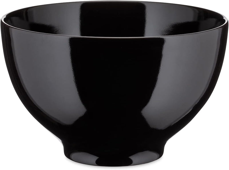 Alessi Tonale DC03/3 B - Design Steinzeug Schale, 18 cm, Poliert Schwarz