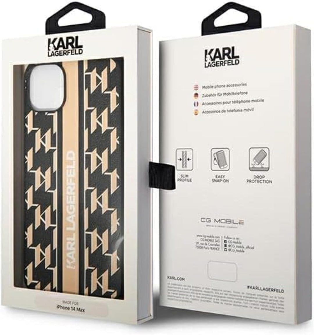 KARL LAGERFELD KLHCP14SPGKLSKW Hülle für iPhone 14 6,1" hardcase braun/Brown Mon